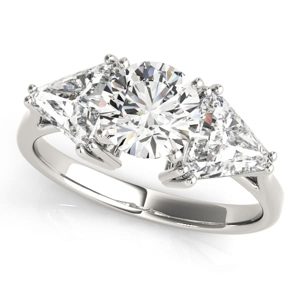 3-Stone Trillion Engagement Ring — style 80360 in 10k White Gold