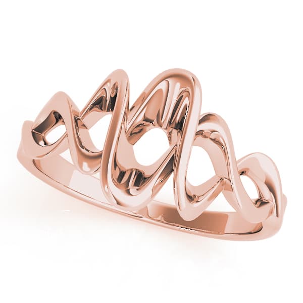 Twisted Shank Solitaire Engagement Ring, style 80361, Front view in rose gold