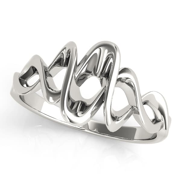 Twisted Shank Solitaire Engagement Ring — style 80361 in 10k White Gold