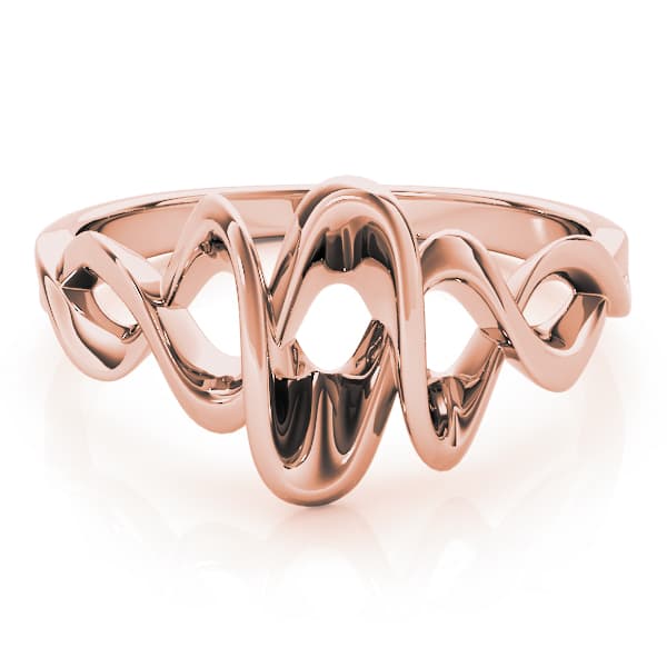 Twisted Shank Solitaire Engagement Ring, style 80361, On hand view in rose gold