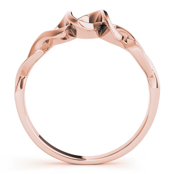 Twisted Shank Solitaire Engagement Ring, style 80361, Side view in rose gold