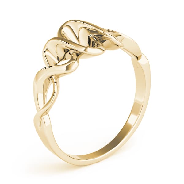 Twisted Shank Solitaire Engagement Ring, style 80361, Top view in yellow gold
