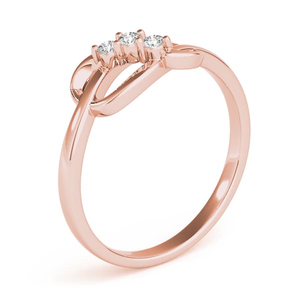 Infinity 3-Stone Fashion Bands (0.06 ct. tw.), Angle view in rose gold