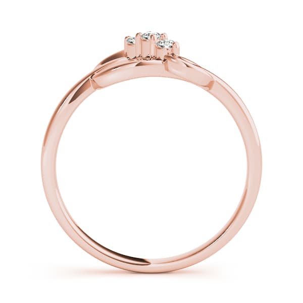 Infinity 3-Stone Fashion Bands (0.06 ct. tw.), Side view in rose gold