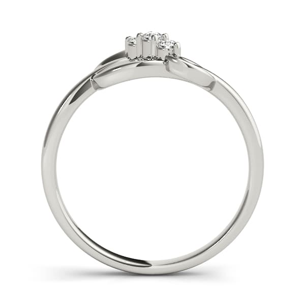 Infinity 3-Stone Fashion Bands (0.06 ct. tw.), Side view in white gold or platinum