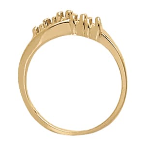 Cross Band Fashion Ring (1/8 ct. tw.), Side view in white gold or platinum