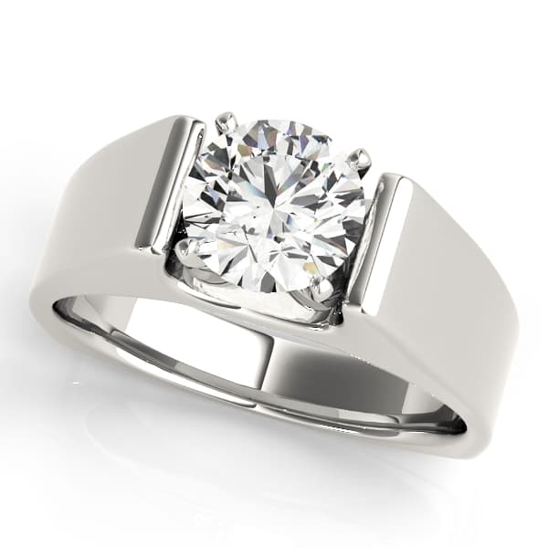 Solitaire Engagement Ring — style 80400 in 10k White Gold