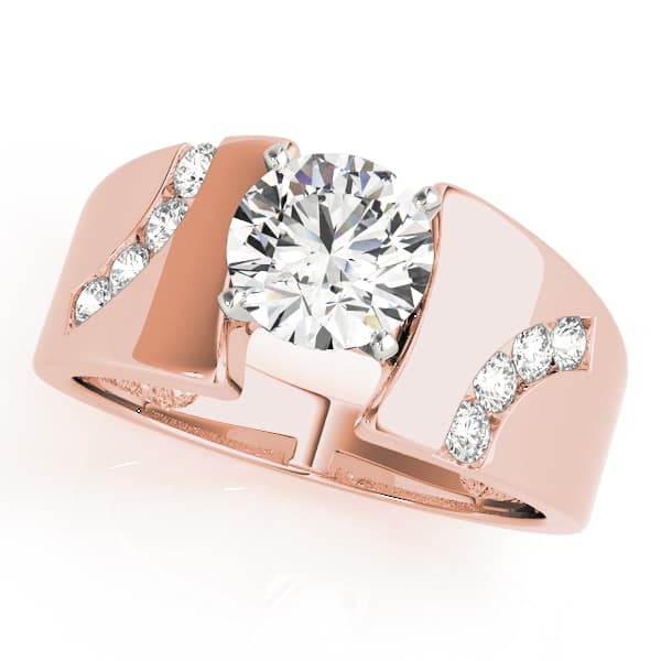 Engagement Ring, style 80403, Front view in rose gold