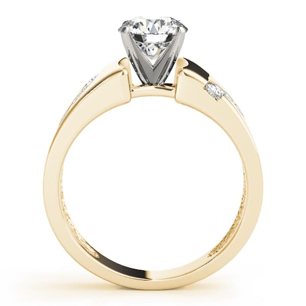 Engagement Ring, style 80403, Side view in yellow gold