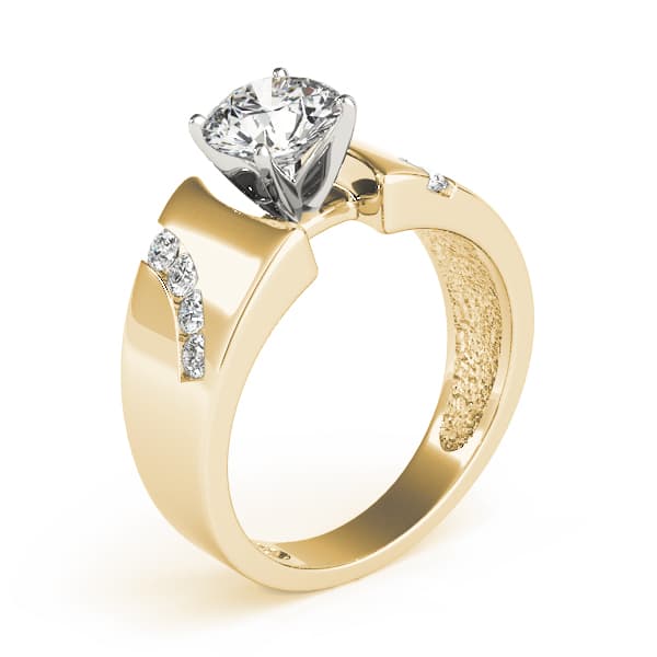 Engagement Ring, style 80403, Top view in yellow gold