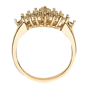 Diamond Fashion Cluster (1 ct. tw.), Side view in white gold or platinum