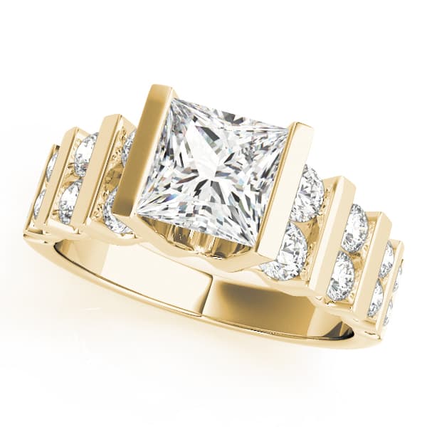 Multi-Row Engagement Ring, style 80415, Front view in yellow gold