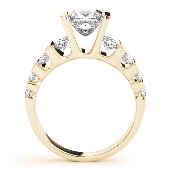 Multi-Row Engagement Ring, style 80415, Side view in yellow gold