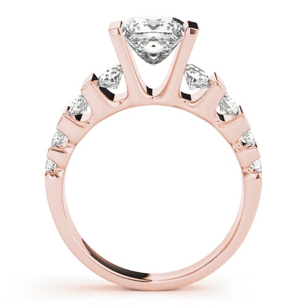 Multi-Row Engagement Ring, style 80415, Side view in rose gold