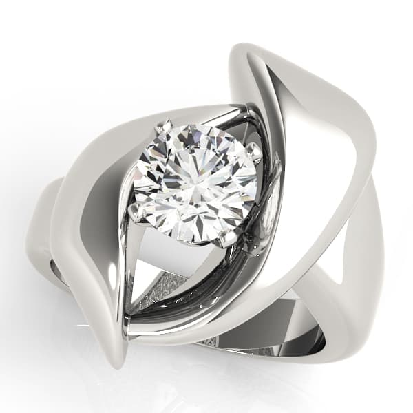 Solitaire Engagement Ring — style 80417 in 10k White Gold