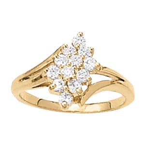 Diamond Fashion Cluster — 1/2 CT — View 1