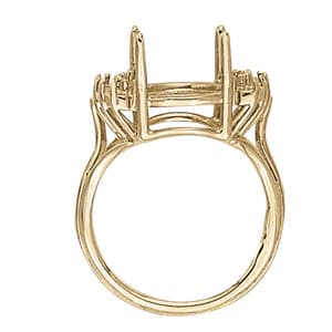 Oval Color Ring (0.48 ct. tw.), Side view in white gold or platinum