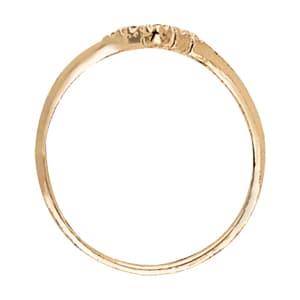 Chevron Fashion Bands (0.04 ct. tw.), Side view in white gold or platinum