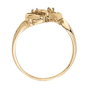 Diamond Fashion Heart Rings (0.04 ct. tw.), Side view in white gold or platinum