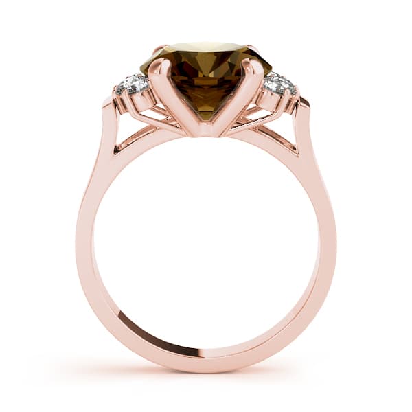 Solitaire Plus Oval Color Ring (0.4 ct. tw.), Side view in rose gold