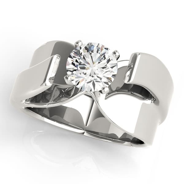 Solitaire Engagement Ring — style 80604 in 10k White Gold