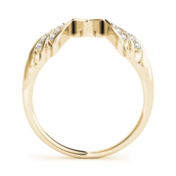 Wraps & Inserts Wedding Band (1/8 ct. tw.), Side view in yellow gold