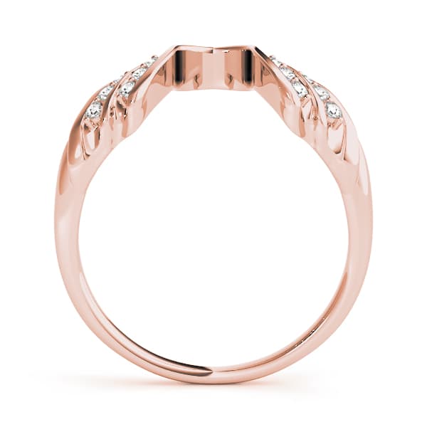 Wraps & Inserts Wedding Band (1/8 ct. tw.), Side view in rose gold