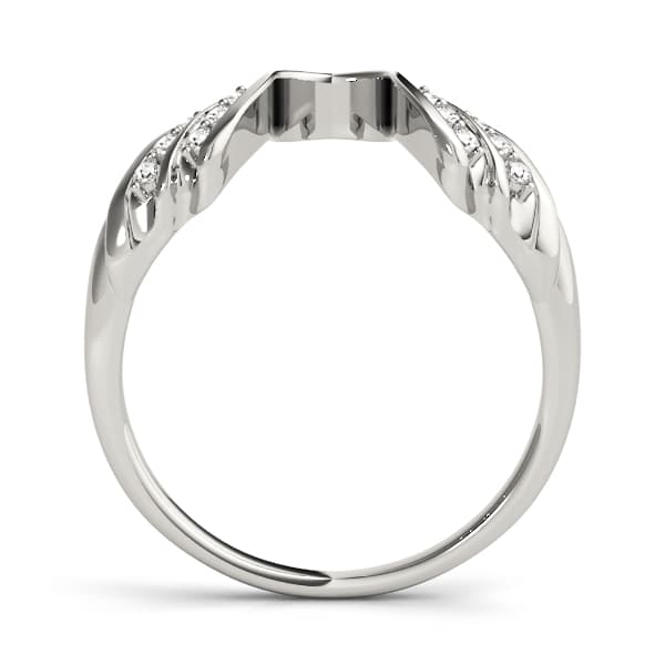 Wraps & Inserts Wedding Band (1/8 ct. tw.), Side view in white gold or platinum