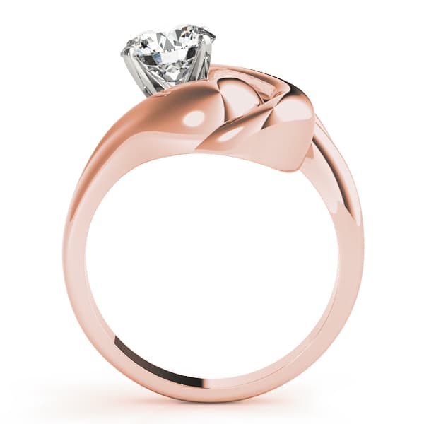 Solitaire Engagement Ring, style 80634, Side view in rose gold