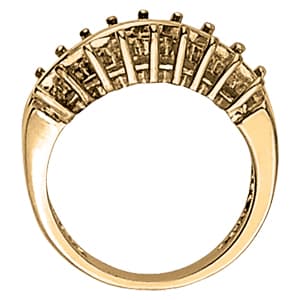 Diamond Fashion Pyramid Rings (0.98 ct. tw.), Side view in white gold or platinum