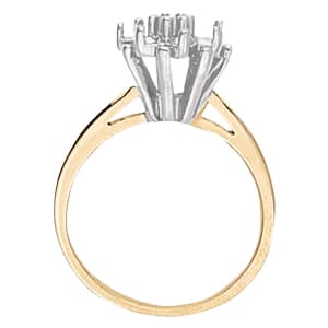 Diamond Fashion Cluster (1 ct. tw.), Side view in white gold or platinum