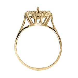 Pearl Gemstone Ring (0.1 ct. tw.), Side view in white gold or platinum