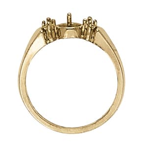 Pearl Gemstone Ring (0.1 ct. tw.), Side view in white gold or platinum