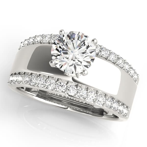Classic Solitaire Engagement Ring — style 80693 in 10k White Gold
