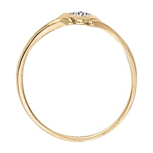 Heart Fashion Ring (0.02 ct. tw.), Side view in white gold or platinum