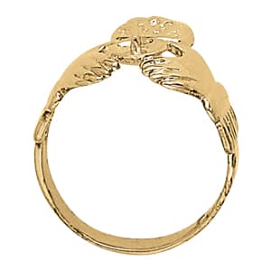 Diamond Fashion Religious, Side view in white gold or platinum