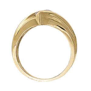Marquise Color Ring, Side view in white gold or platinum