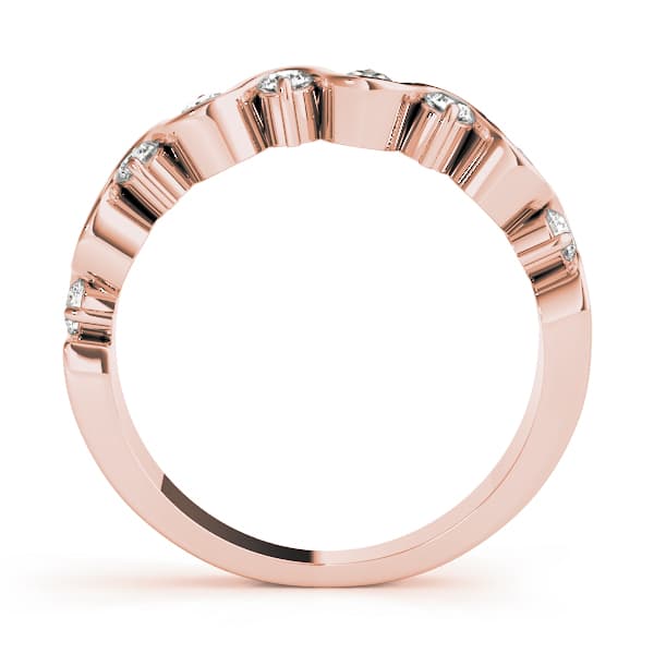 S-Shape Wedding Band (1/2 ct. tw.), Side view in rose gold