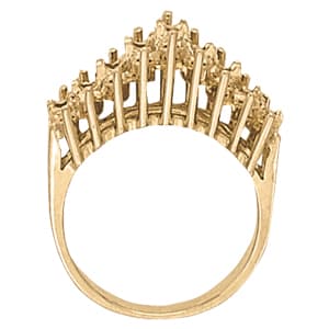 Diamond Fashion Pyramid Rings (1 1/3 ct. tw.), Side view in white gold or platinum