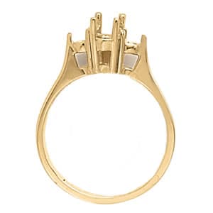 Cluster Oval Color Ring (0.18 ct. tw.), Side view in white gold or platinum