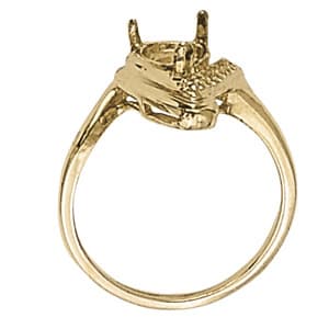 Bypass Pear Shaped Color Rings (0.05 ct. tw.), Side view in white gold or platinum