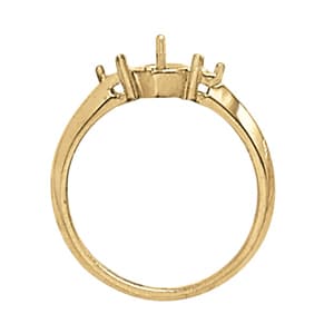 Accented Pearl Ring (0.06 ct. tw.), Side view in white gold or platinum
