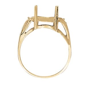 Oval Color Ring (0.02 ct. tw.), Side view in white gold or platinum