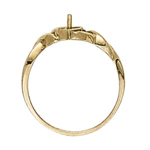 Pearl Gemstone Ring (0.02 ct. tw.), Side view in white gold or platinum