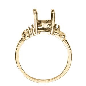 Oval Color Ring (0.05 ct. tw.), Side view in white gold or platinum