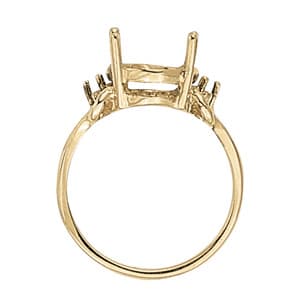 Oval Fashion Color Rings (0.03 ct. tw.), Side view in white gold or platinum