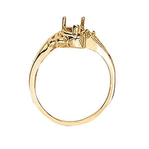 Pear Color Ring (0.03 ct. tw.), Side view in white gold or platinum