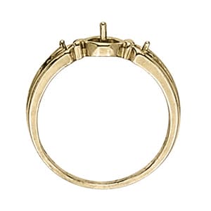 Pearl Gemstone Ring (0.05 ct. tw.), Side view in white gold or platinum