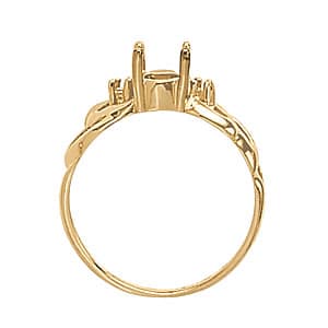 Oval Color Ring (0.03 ct. tw.), Side view in white gold or platinum