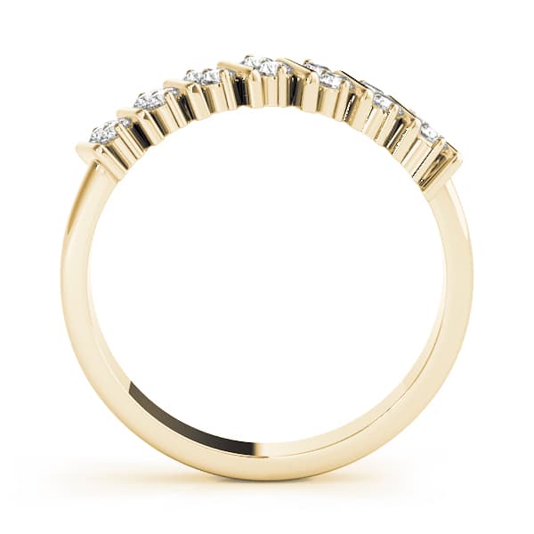 S Wedding Band (1/3 ct. tw.), Side view in yellow gold